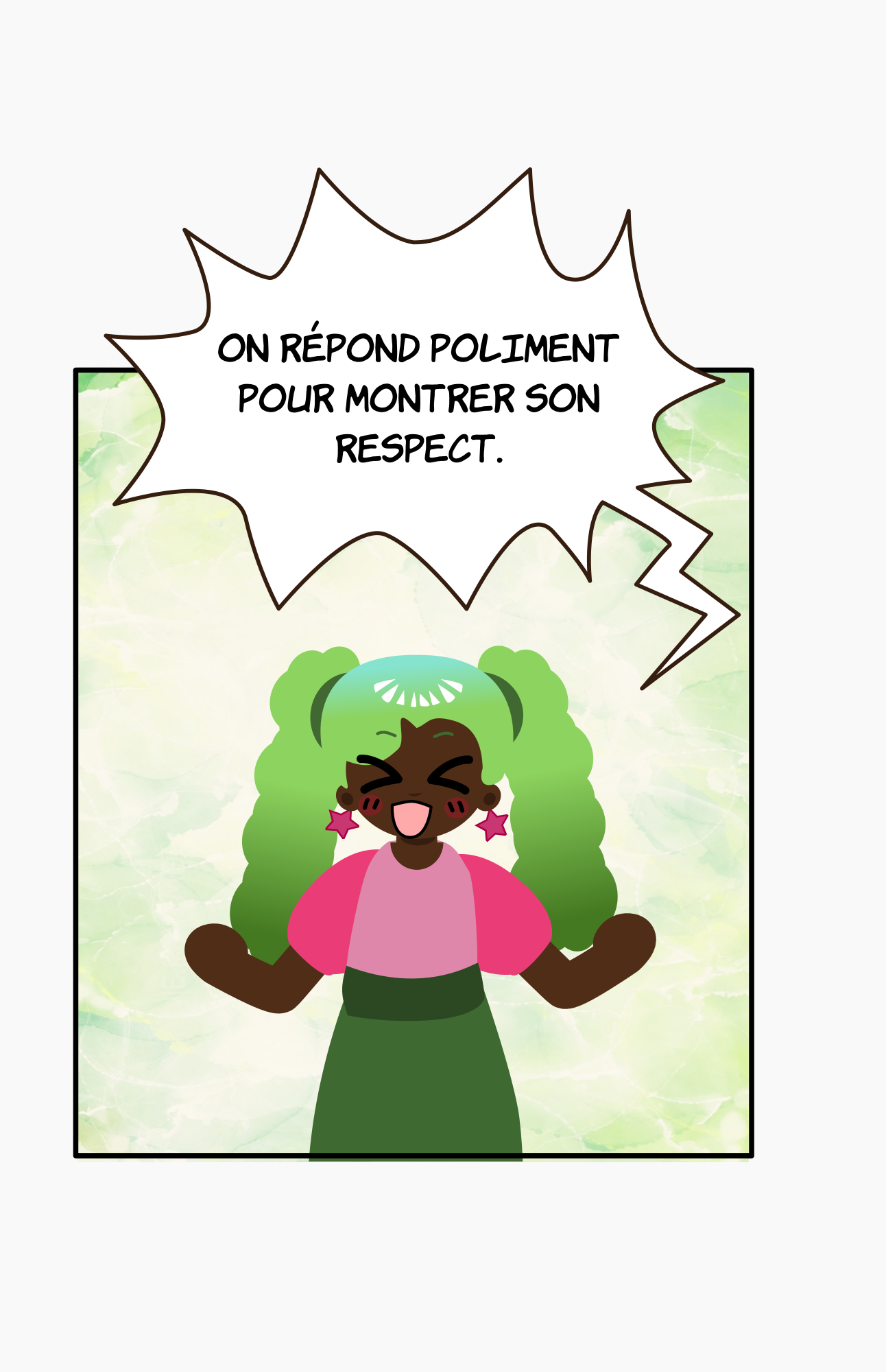 image tableau webtoon Meridian Hunters version bizarre réponse de l eleve